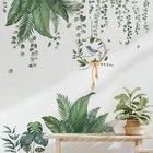Tropical Plants Jungle Wall Decal Hanging Vines Palm Leaves Wall Stickers Decor