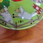 Lbz Vintage Tin Farm Scene Spinning Top Toy