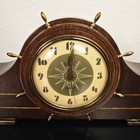 Vintage Ge Ship s Bell Gloucester Mantle Electric Desk Clock 6b06  Works-chimes 