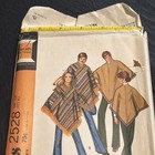 Vtg  Mccalls 2528 Retro Poncho Cape Fringe Boho One Size Sewing Pattern