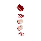 Kiss 30 Impress On Nails Christmas Holiday  santa Baby  Short Squoval Red New
