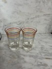 Anchor Hocking Banded Ring Decanter With Stopper And Glasses Mcm Atomic Barware
