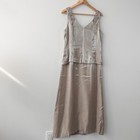 Alex Evenings Dress 12 Champagne Mother Bride Large Long Taupe Cocktail Formal