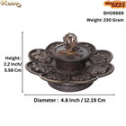 Antique Copper   Brass Lotus Incense Burner holder Handicraft Cm