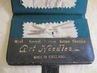 Antique Sewing   Art Needles In Green Leather Case - England