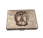 Handmade Antique Bronze Embossed Victorian Angel Cigarette Case
