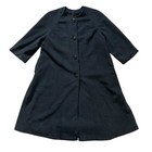 Vintage 50s 60s Regency Cashmere Swing Coat W Scarf Black Vtg 1950 s 1960 s