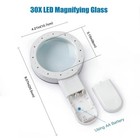  Magnifying Glasses With Light  30x Illuminated Reading Magnifying Glass