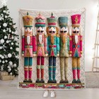 Vintage Nutcracker Christmas Quilt Blanket Cozy Winter Farmhouse Holiday Gift