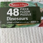 Nib Melissa   Doug 48 Piece Floor Puzzle  Dinosaur Beautiful Artwork Educational