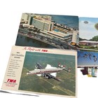 Vintage Postcard Lot 10 1940s-50s Twa Miami Beach Classic Cars Yale University