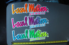 Local Motion Surfboards Hawaii Aloha Clear Neon 80 s Surfing Sticker - Lot Of 3