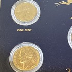 2000 Us Mint 24kt Gold Plated Coin Collection Dollar Quarter Dime Nickel Penny
