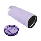 Insulated Stainless Steel Tumbler 20 Oz Lavender Travel Mug Straw Hole Cup Car