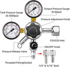 Cga-320 Keg Regulator  Quick Disconnect Co2 Kegerator Regulator With Pressure Ad