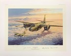 Maurader Mission By Robert Taylor Aviation Art Signed By 3 B-26 Marauder Pilots