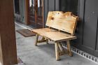 Southern Rustic Logwerks Log Bench With Back Rest Live Edge Pine