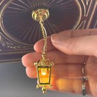 1 12 Scale Miniature Brass Ceiling Carriage Lamp Dollhouse Touchless Operation