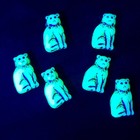 Cat Uranium Glass Beads 15mm Czech White Custard Glass 6pcs