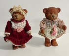 Russ Teddy Bear Figurines Movable Legs  Arms And Heads  4 5 In  Girlfriends 