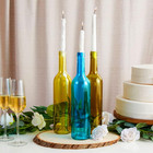 Juvale Wine Bottles - Decorative Colored Glass Bottles - Flower Vases   Centerpi