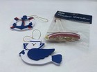 Vintage Wooden Boat Ornaments Nautical Christmas Decor Lot Of 3 Sailboat