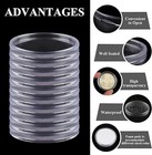 10pcs Clear Plastic Coin Capsules Holder For Morgan Silver Dollar Coin Storage