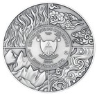 2024 Cameroon 2 Oz Anitqued Silver Elemental Series Salamander With Crystal