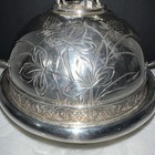 Antique Meriden Britannia Co Silver Plated Butter Dish 2314 Victorian Floral