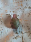 Antique Green   Pink Glass Perfume Bottle Jar Vtg Rare 1 5 