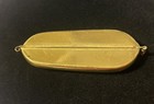 Antique vintage Metal Coin Holder Gold Colored Hinged