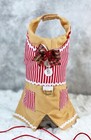 Gingerbread Christmas Male Pet Harness Female Pet Dress Costume   