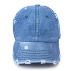 Vintage Distressed Baseball Cap Soft Washed Cotton Dad Hat Unstructured Low Pf