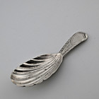 Sterling Silver George Iii Tea Caddy Spoon London C 1799 Maker If W  Shell Bowl