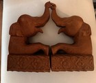 Antique Anglo-indian Ebony Elephant Corbel   Architectural Salvage Wall Bracket