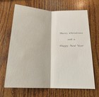 Vintage Unused Hallmark Christmas Greeting Card Santa W Candle