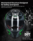 Motorcycle Helmet Full Face Casco Dot Model Z501 legend Green  Medium 