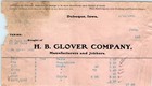 1903 Dubuque  Iowa H b  Glover Letterhead Clothing X3 Receipts Lot Antique R1