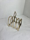 Vintage Solid Brass Letter Holder Toast Rack Mcm Spade Handle Made In India