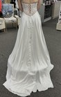 Jadore Ivory Satin A-line Lace Corset Wedding Dress Train Size 6