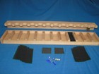12 Gun - Wood Closet Gun Rack With Floor Rest - Solid Oak 