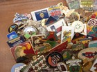 Vintage - Now 70  Piece Lot Enamel Push Pins Lapel Pins Variety Pinback Lot  1