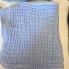 Lot Of 4 Baby Burp Cloths  Cotton Solid Blue Light Blue   Navy