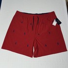 Polo Ralph Lauren Swim Trunks Men s Xlt Big   Tall Red All Over Pony Graphic Nwt