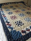 Vintage Handmade Quilt  Handmade Calico Cotton Prairie 67    X 80    Pieced
