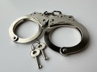 Maximum Security Handcuffs Nickel Plated Standard Size Double Locking Police Mod