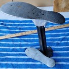 Vintage Antique Cast Iron Shoemaker Cobbler Shoe Repair Stand 14    With 2 Shoes 