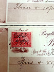 Lot 8pc 1888-99 Vintage Bank Checks Cashed Slip Ephemera Usa