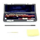 Band Approved Sky Red Piccolo Flute W Gold Keys Limited 