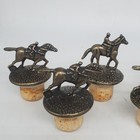 Lot Of 7 Blanton s Bourbon Bottle Cork Stoppers Collectible Horse   Jockey Vg 